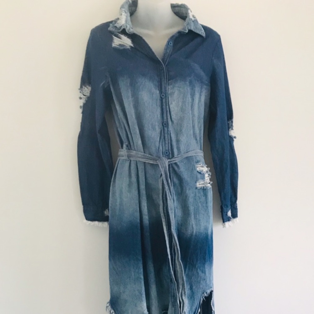 Lady Blue Jean Dress/Coat